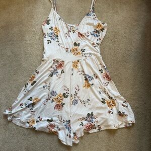 Floral Print Women's Romper